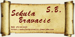 Sekula Bravačić vizit kartica